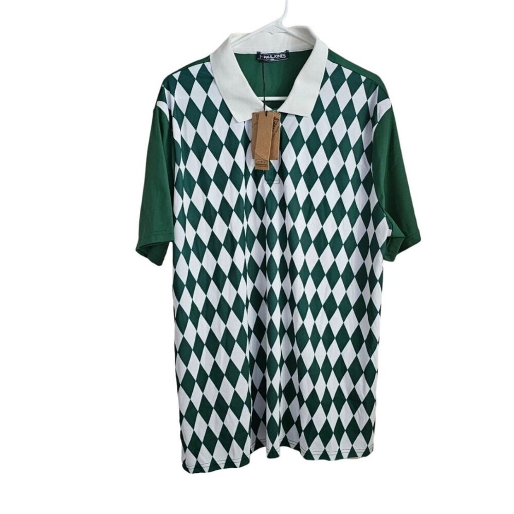 PJ PAUL‎ JONES Mens Polo Shirt Short Sleeve Performance Golf Polo Shirts, 2XL